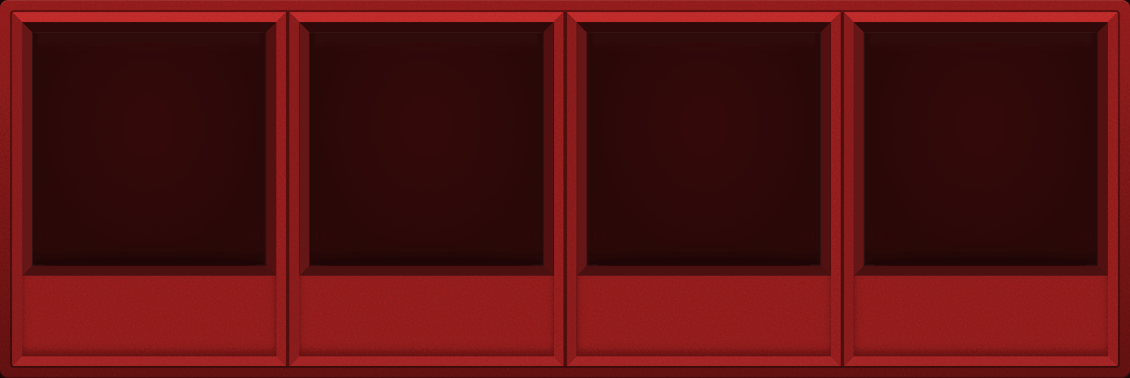 Red Display Case (1x4)